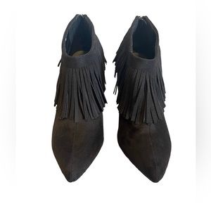 Michael Antonio Suede Fringed Booties Size 6.5
